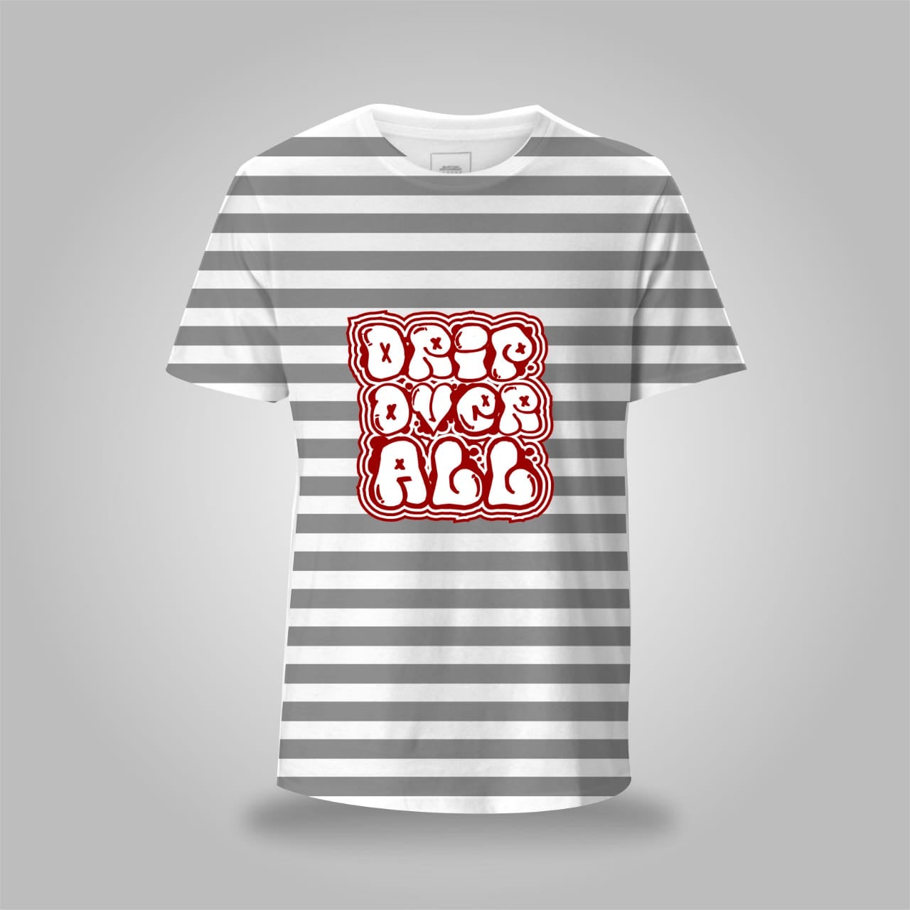 “Striped Drip Over All" Tee – Retro Vibes Edition