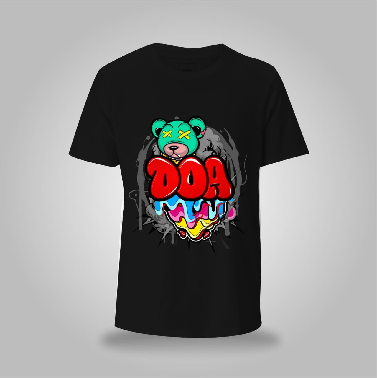 "DOA Teddy Drip" T-shirt – Colorful and Bold