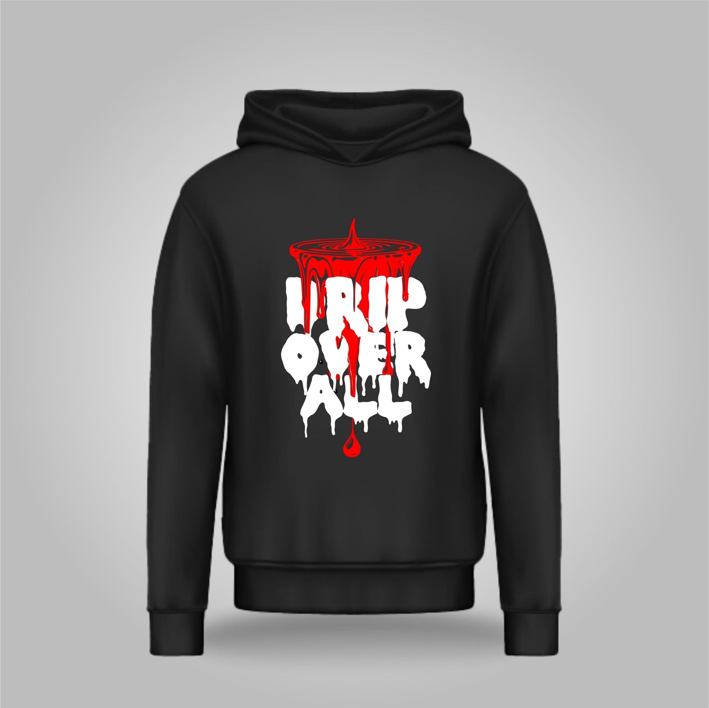 Drip Over All Red Meltdown Hoodie