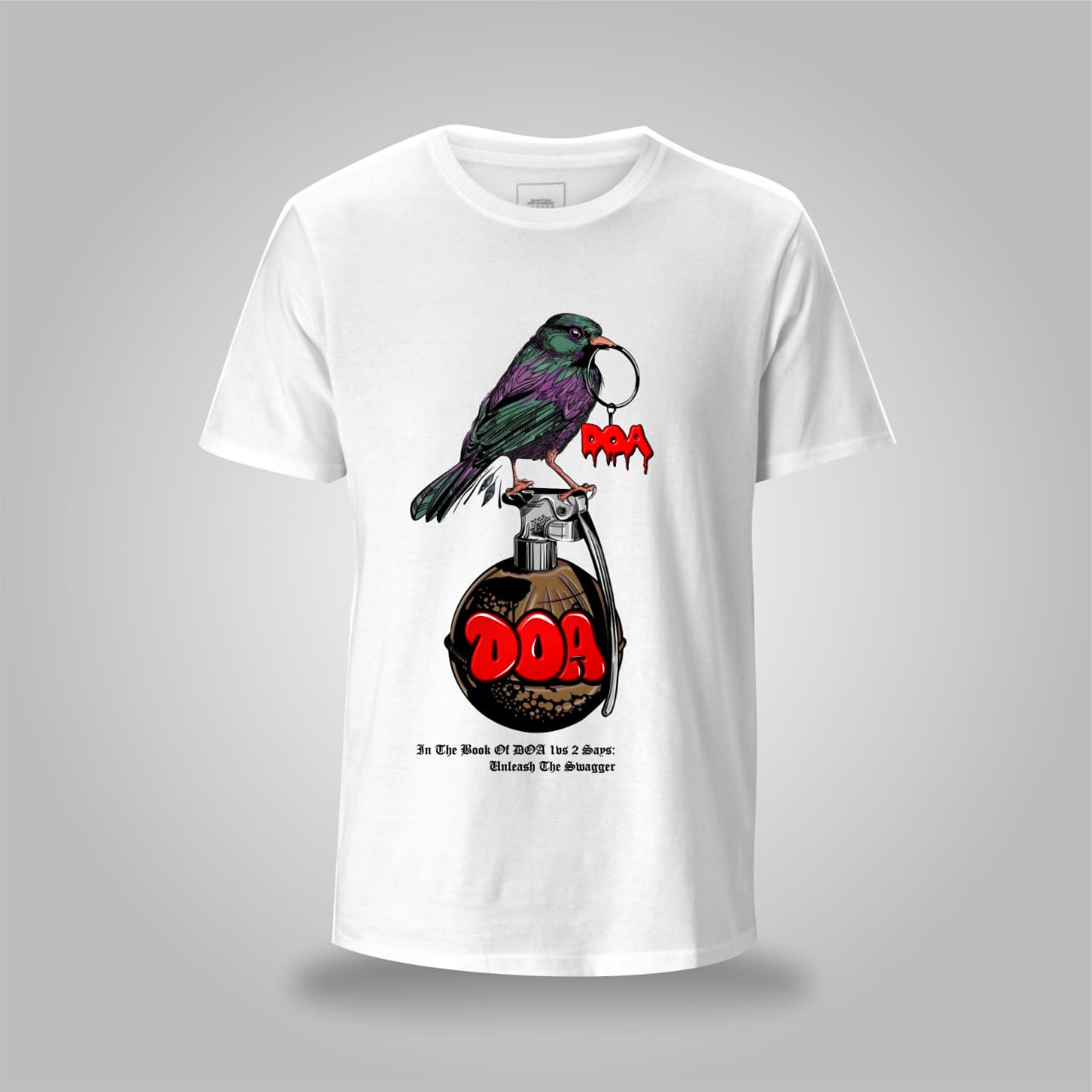 “Unleash the Swagger" Bird & Grenade Graphic Tee – DOA Edition