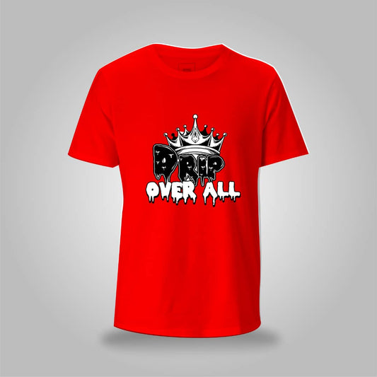 “Drip Over All" Graphic Tee – Bold Red